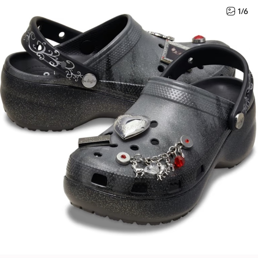 CROCS Black Twilight Embellished Clogs